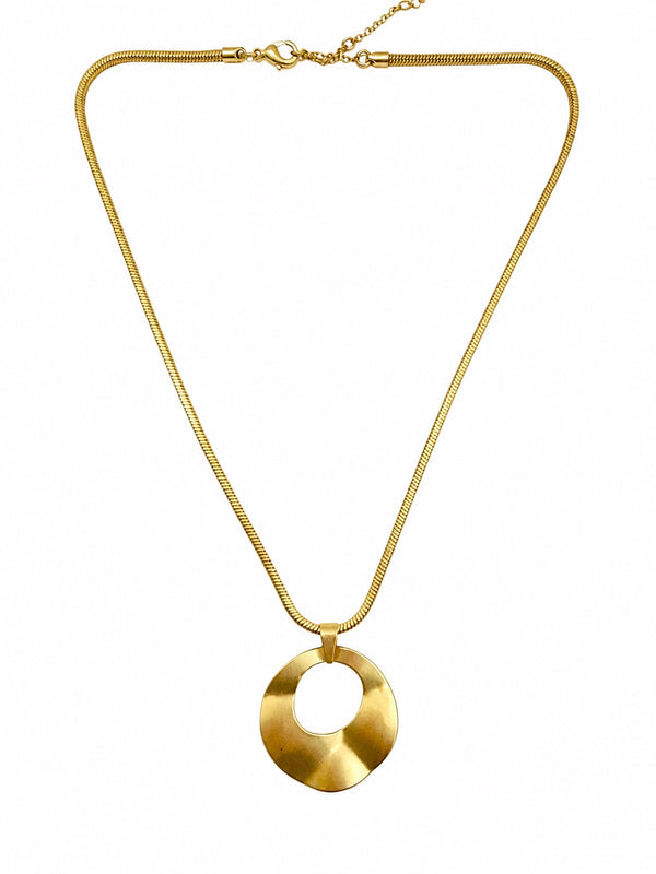 LB Matte gold plated necklace