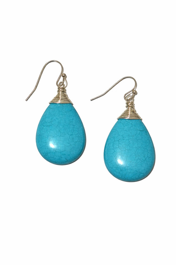 Christy Jean Turquoise howlite earrings