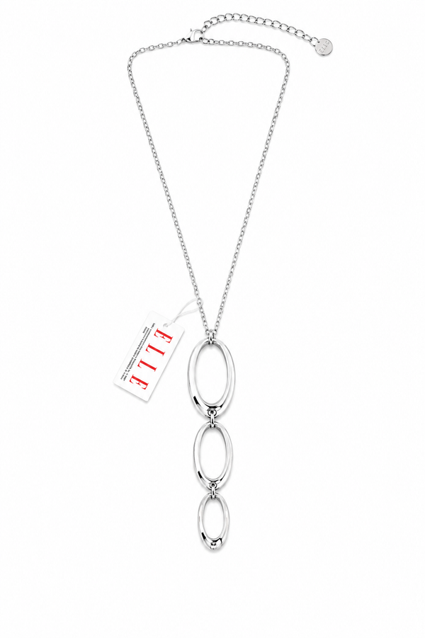Elle Jewelry Rhodium plated sterling silver pendant