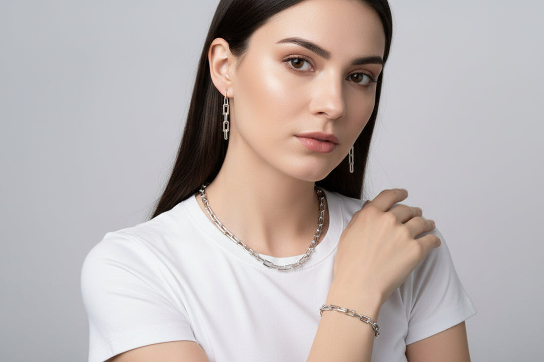 3 pc Designer Inspired Chunky Chain Set