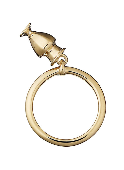 Baccarat Crystal charm ring, 18K gold over sterling silver