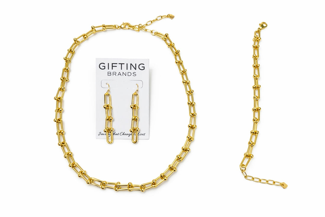 3 pc Designer Inspired Chunky Chain Set