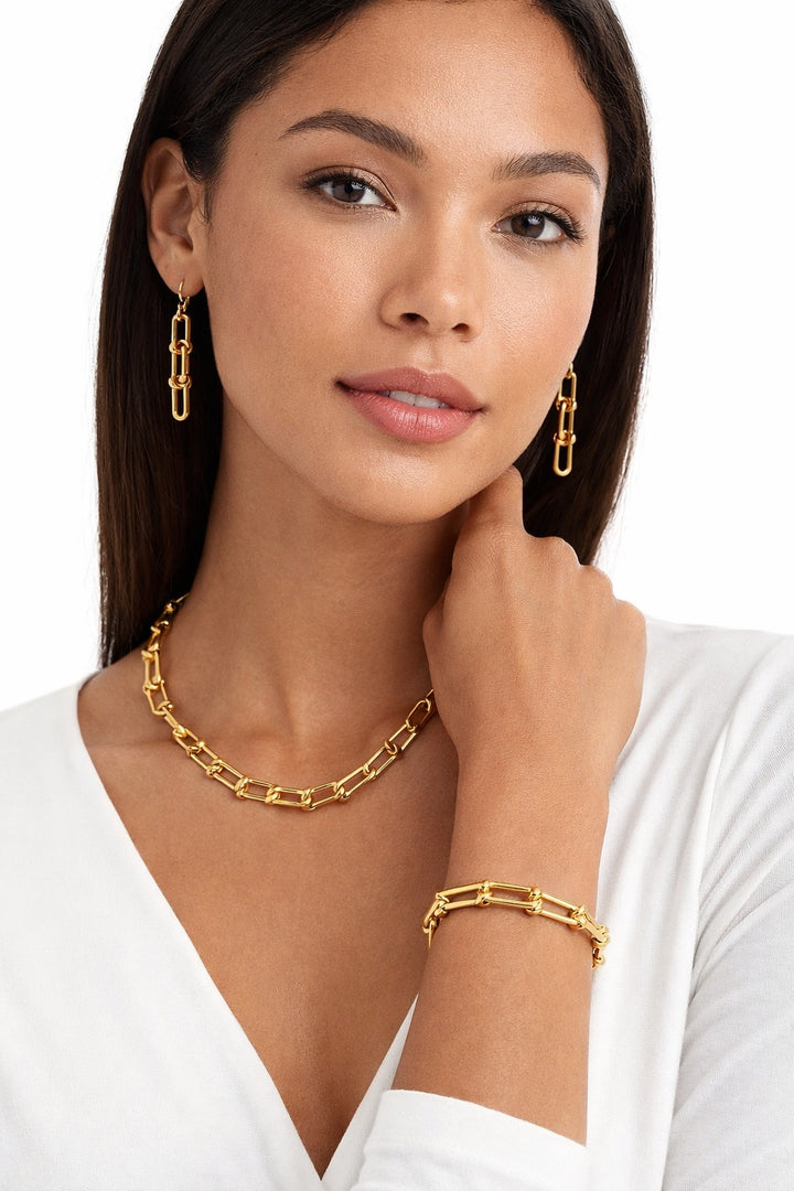 3 pc Designer Inspired Chunky Chain Set