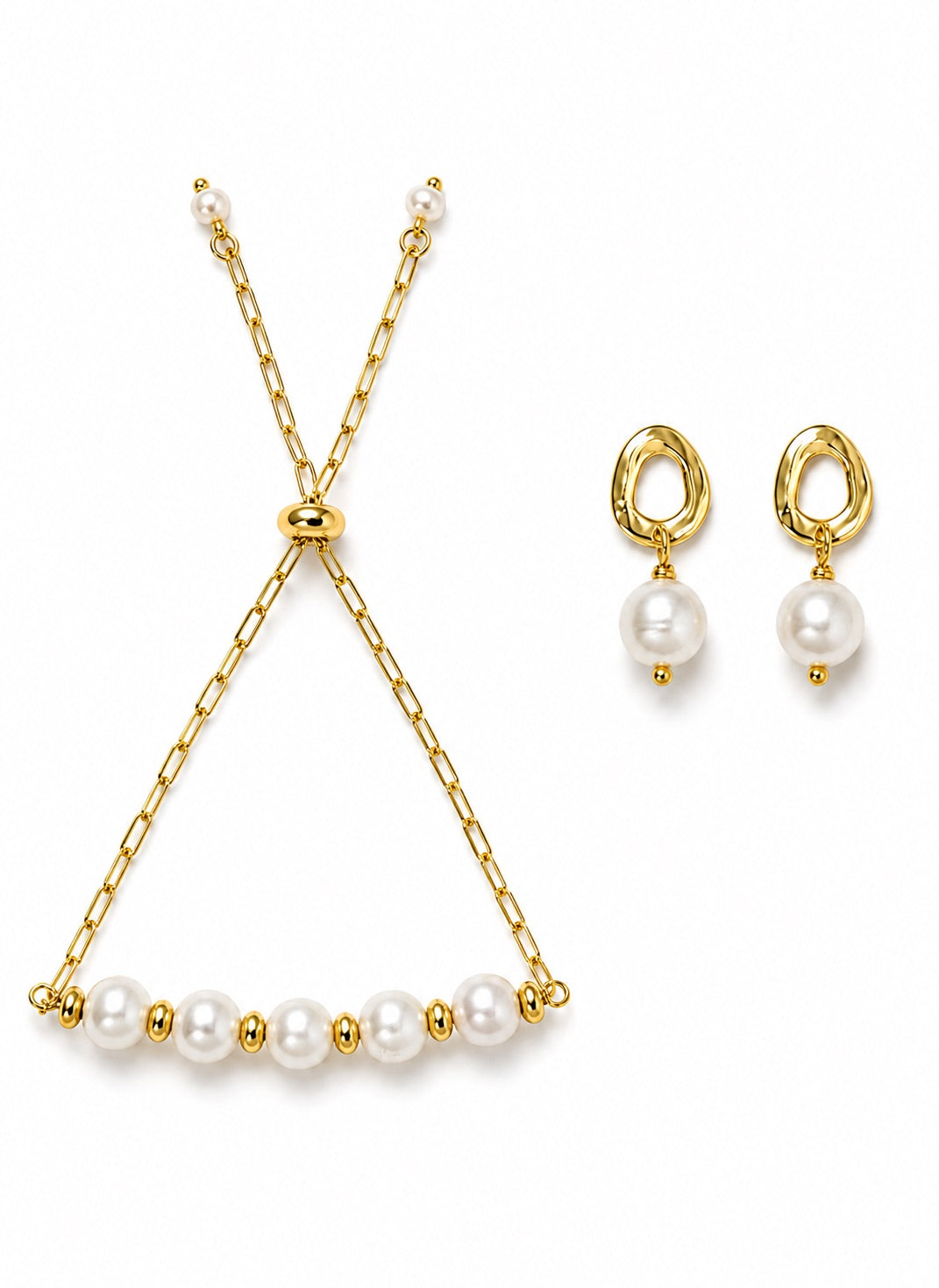 Freshwater Pearl Bracelet & Earrings 2pc set