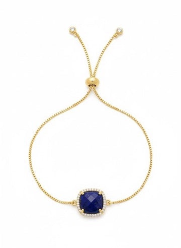 Blakely Adjustable Gemstone Bracelet -Gold