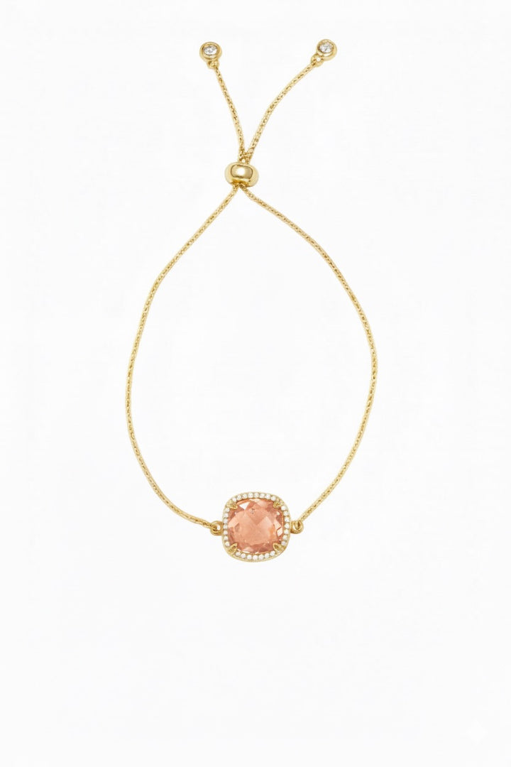 Blakely Adjustable Gemstone Bracelet -Gold