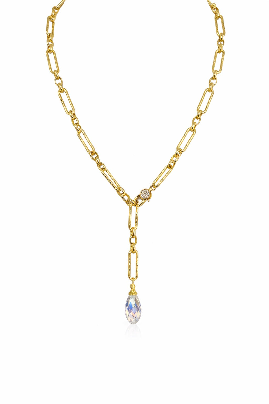 3 pc Set Julia Reversible Necklace, Bracelet, Earrings -Crystal