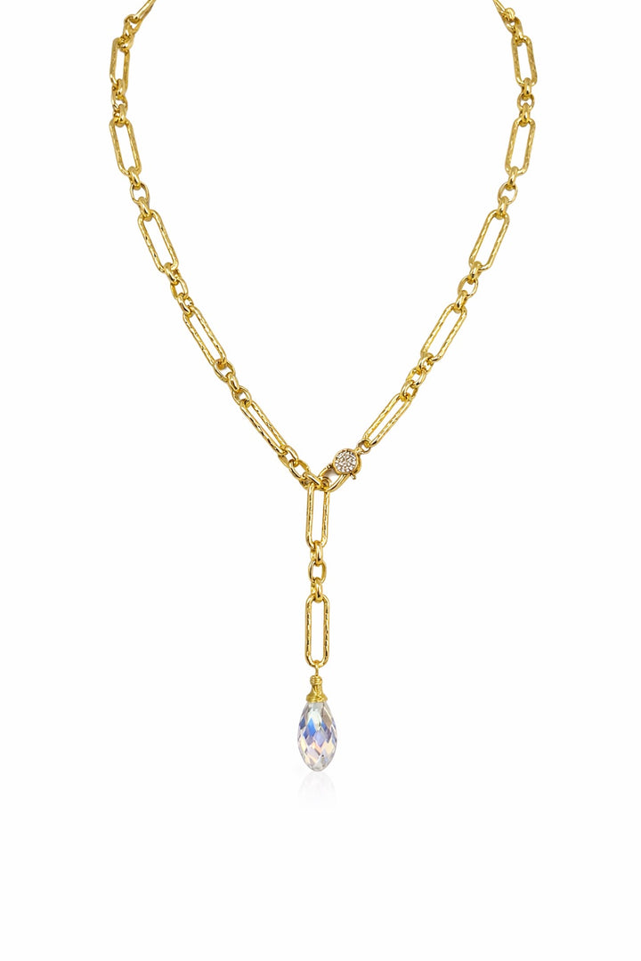 3 pc Set Julia Reversible Necklace, Bracelet, Earrings -Crystal