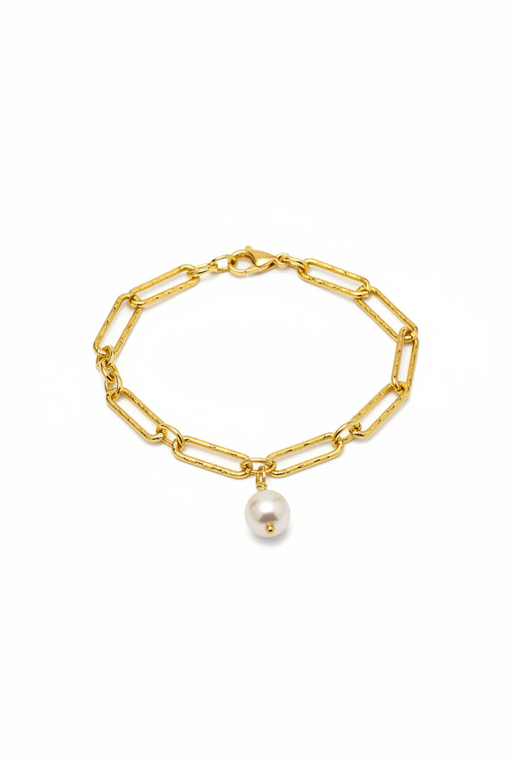 3 pc Set Julia Reversible Necklace, Bracelet, Earrings -Pearl