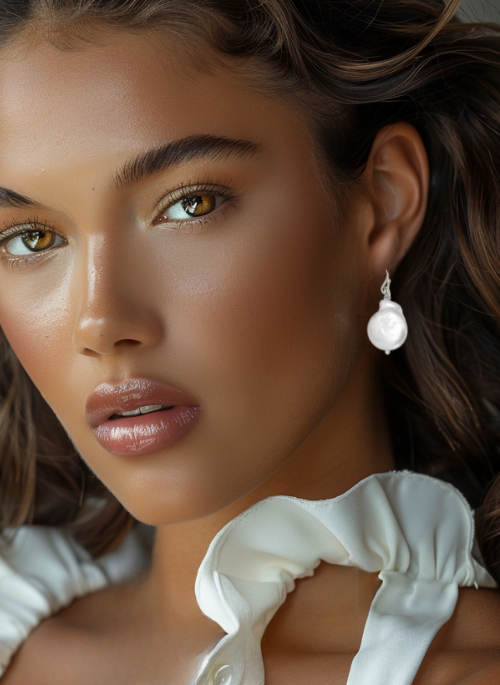 Riley Coin Pearl Earrings Silver - Gifting Brands