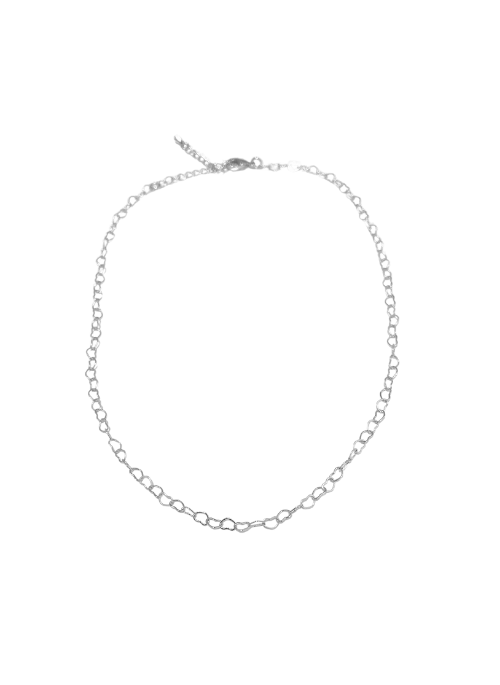 Tiny Hearts link Necklace in Silver - Gifting Brands
