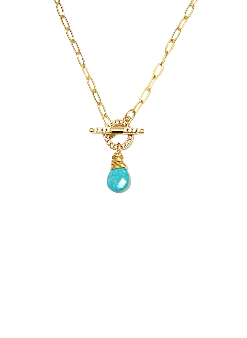 Olivia Paperclip Necklace with CZ's - Gifting Brands