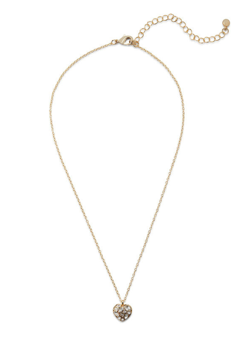 Heart Crystal Pendant Gold - Gifting Brands